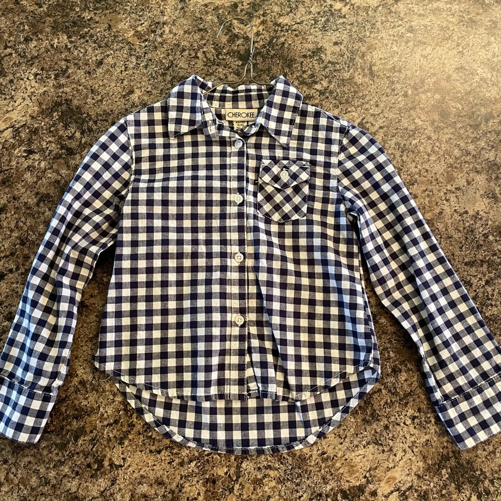 Cherokee Buffalo plaid Button Up. Size 4T